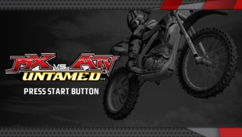 MX vs ATV Untamed title screen for PSP